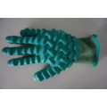 Concha de algodón anti-vibración con guante de trabajo de seguridad recubierto de látex (L8000)